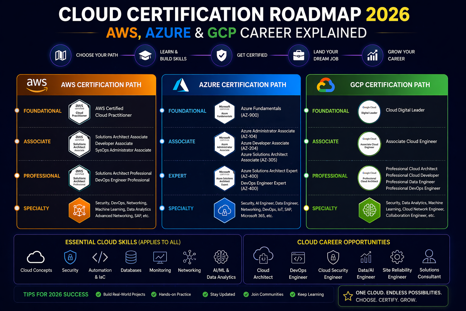 Cloud Certification Roadmap 2026: AWS, Azure & GCP Career Explained
