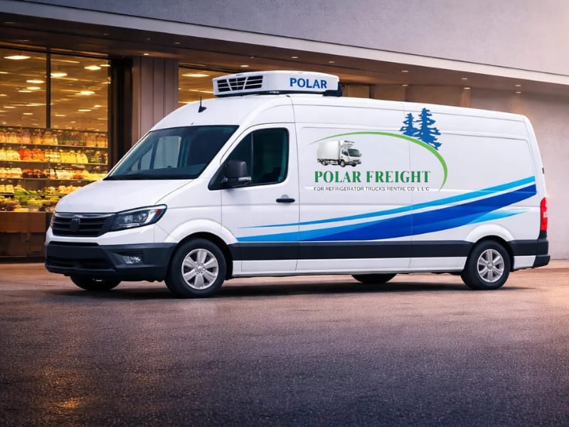Chiller van rental Dubai providing refrigerated transport services for food, pharmaceuticals, dairy products, and frozen goods across the UAE